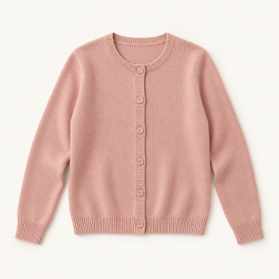 Illustrative blush knit cardigan