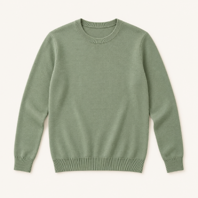 Illustrative sage knit top